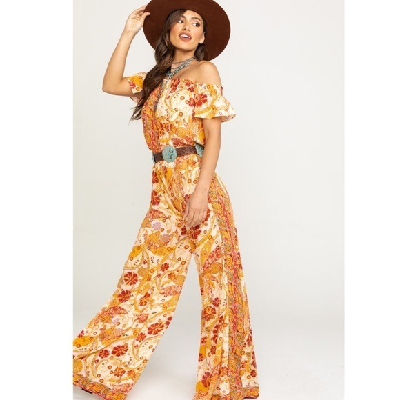 Free People Carmen off shoulder jumpsuit - Picture 6 of 13